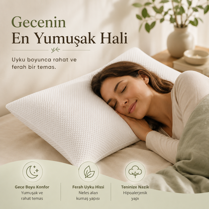 Biva Bambu Dokulu Konfor Yastık Kılıfı