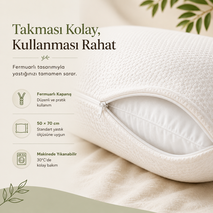 Biva Bambu Dokulu Konfor Yastık Kılıfı